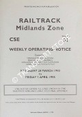 Book cover of Weekly Operating Notice containing Temporary Speed Restrictions, Engineering Arrangements, Signalling & Permanent Way Alterations, General Instructions and Notices, 28 March to 3 April 1998 by Railtrack Midlands